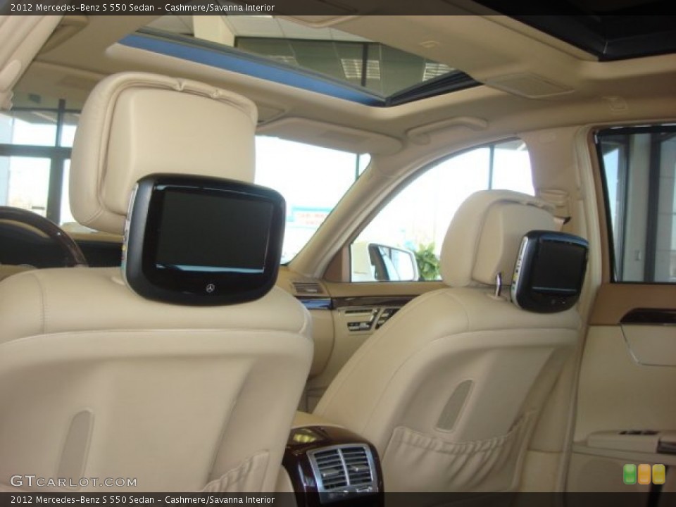 Cashmere/Savanna Interior Entertainment System for the 2012 Mercedes-Benz S 550 Sedan #77271986