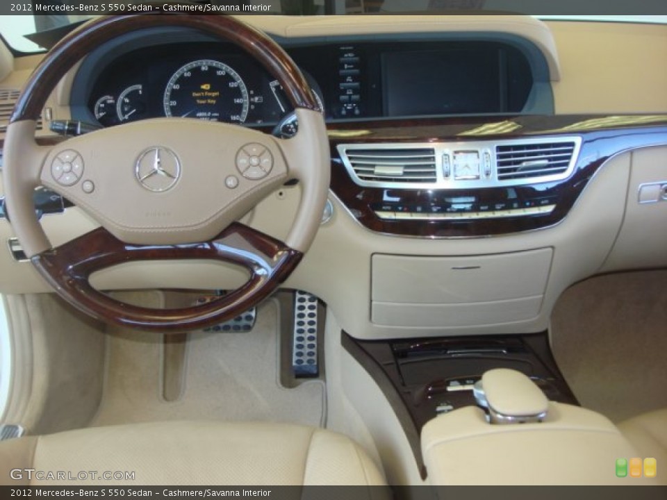 Cashmere/Savanna Interior Dashboard for the 2012 Mercedes-Benz S 550 Sedan #77272007