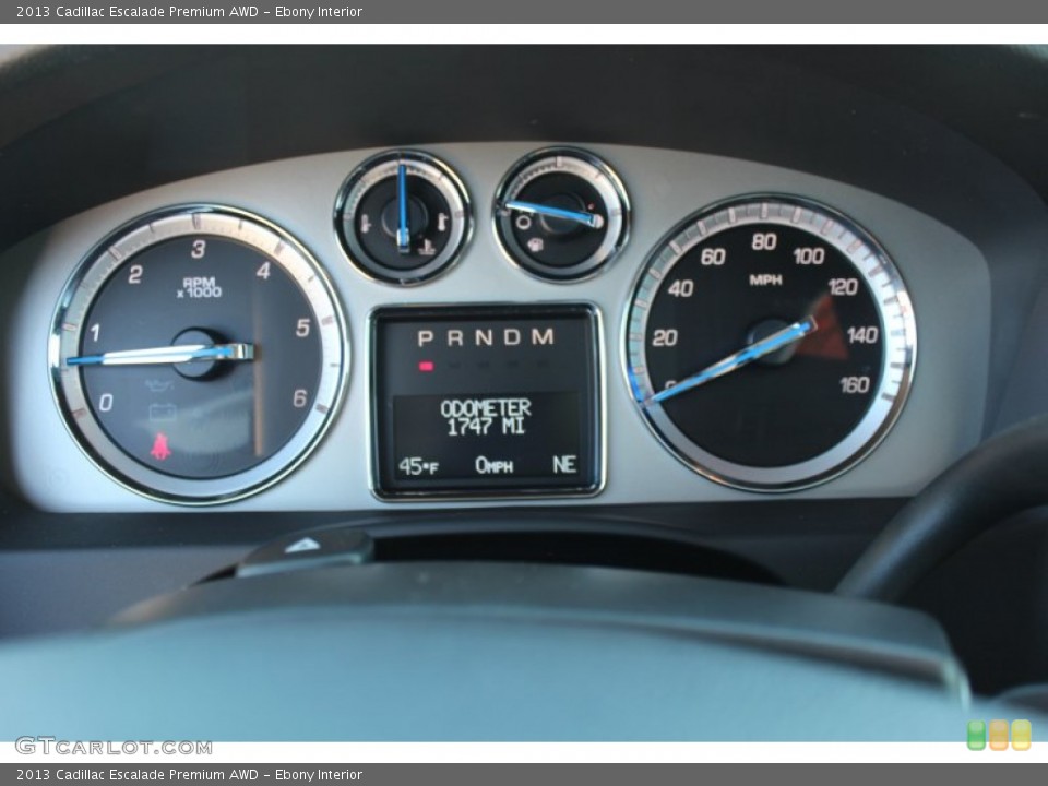 Ebony Interior Gauges for the 2013 Cadillac Escalade Premium AWD #77272121