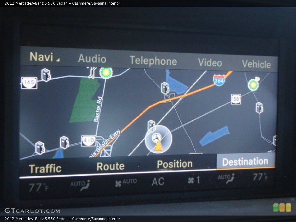 Cashmere/Savanna Interior Navigation for the 2012 Mercedes-Benz S 550 Sedan #77272193