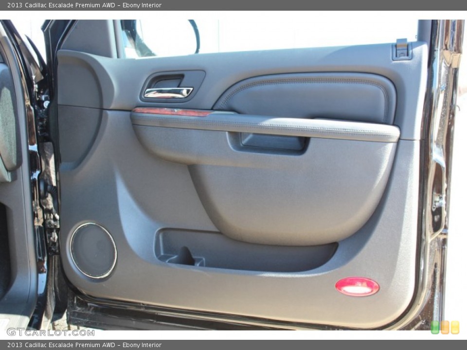 Ebony Interior Door Panel for the 2013 Cadillac Escalade Premium AWD #77272223