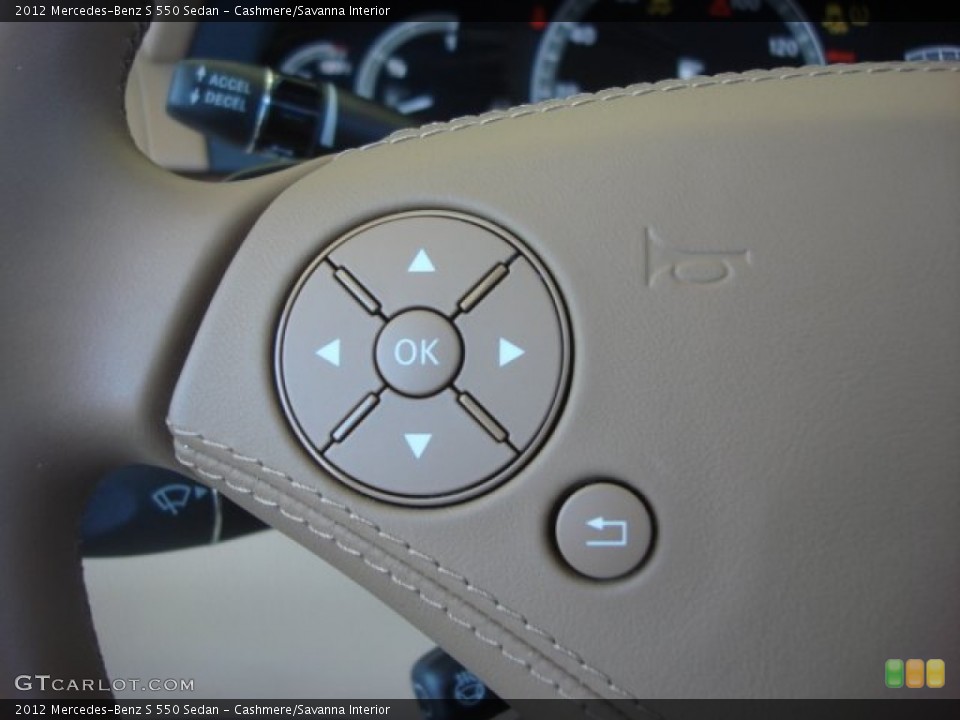 Cashmere/Savanna Interior Controls for the 2012 Mercedes-Benz S 550 Sedan #77272337