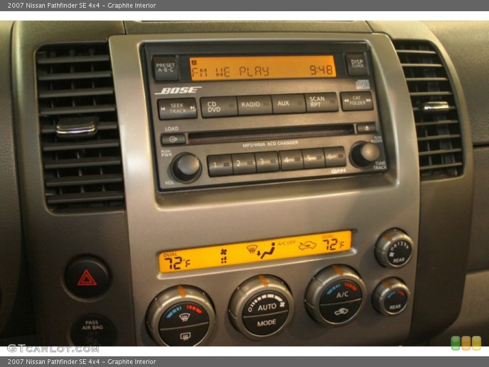 Graphite Interior Controls for the 2007 Nissan Pathfinder SE 4x4 #77272781