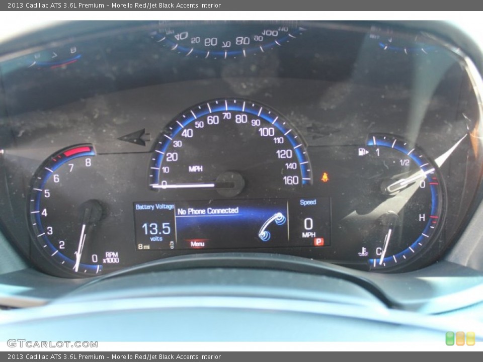 Morello Red/Jet Black Accents Interior Gauges for the 2013 Cadillac ATS 3.6L Premium #77274005