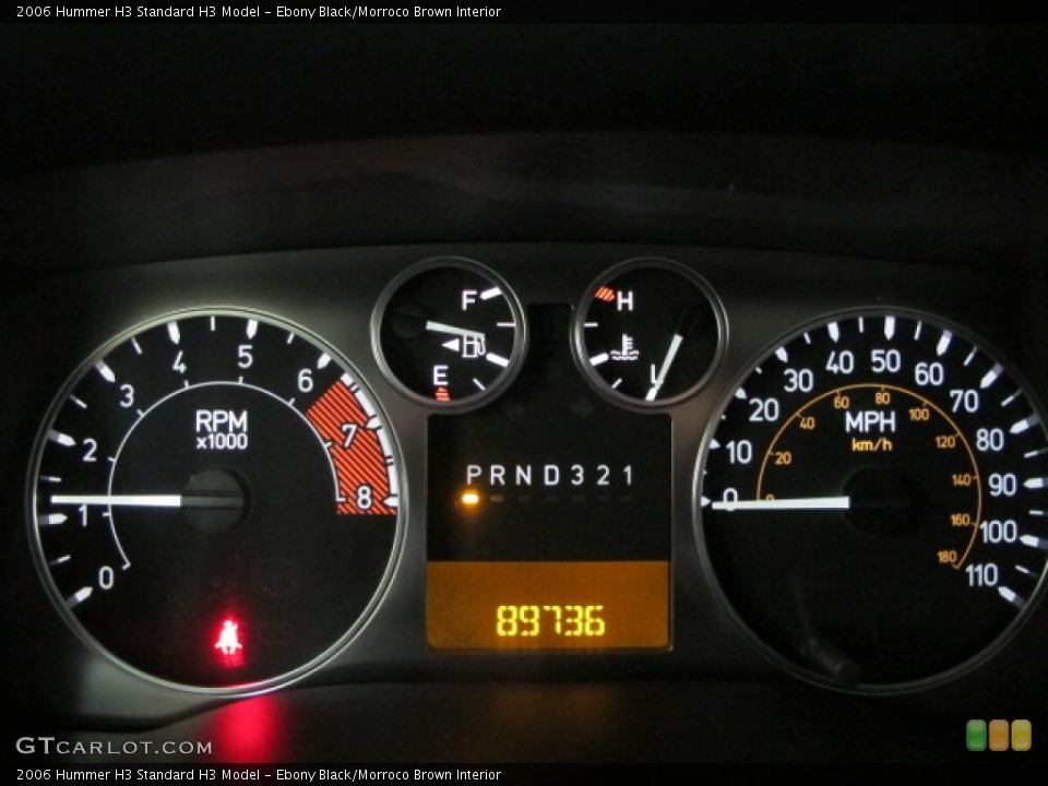 Ebony Black/Morroco Brown Interior Gauges for the 2006 Hummer H3  #77274288