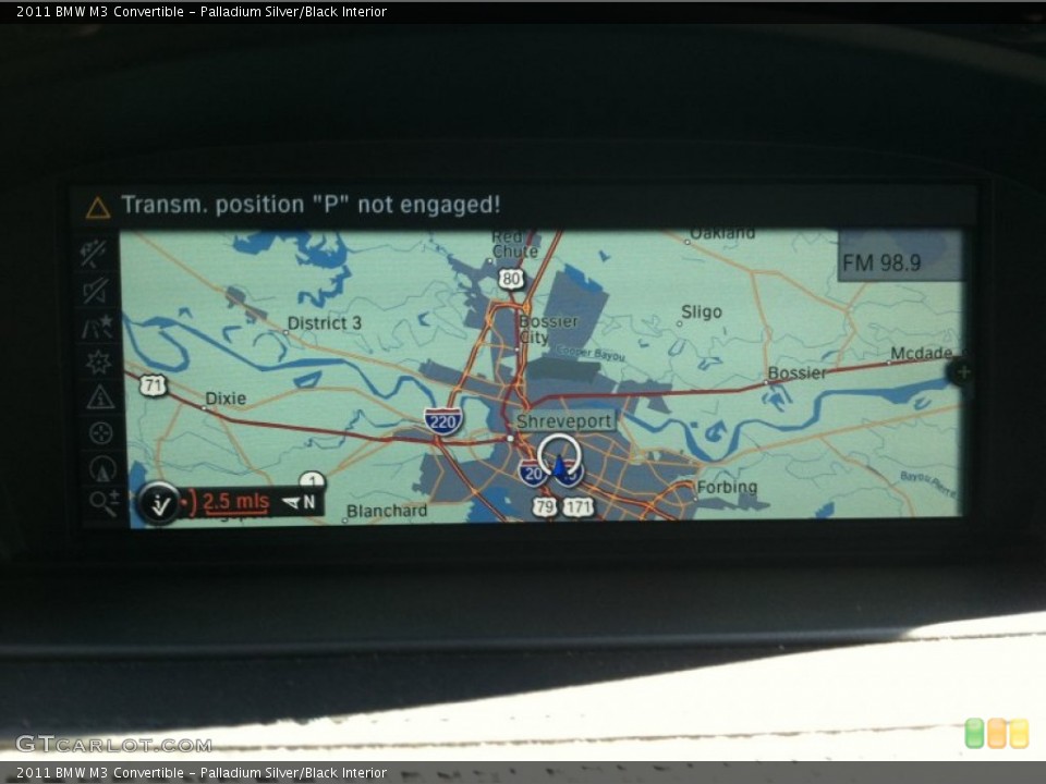 Palladium Silver/Black Interior Navigation for the 2011 BMW M3 Convertible #77274988
