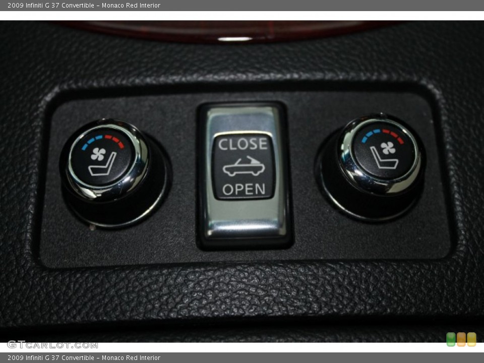 Monaco Red Interior Controls for the 2009 Infiniti G 37 Convertible #77277686
