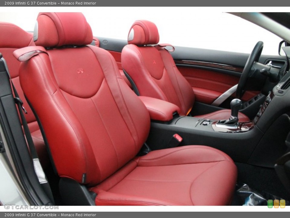 Monaco Red Interior Front Seat for the 2009 Infiniti G 37 Convertible #77277798
