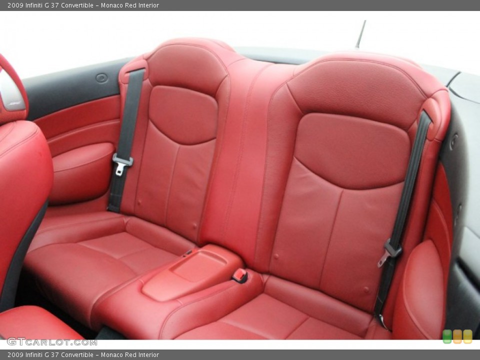 Monaco Red Interior Rear Seat for the 2009 Infiniti G 37 Convertible #77277818