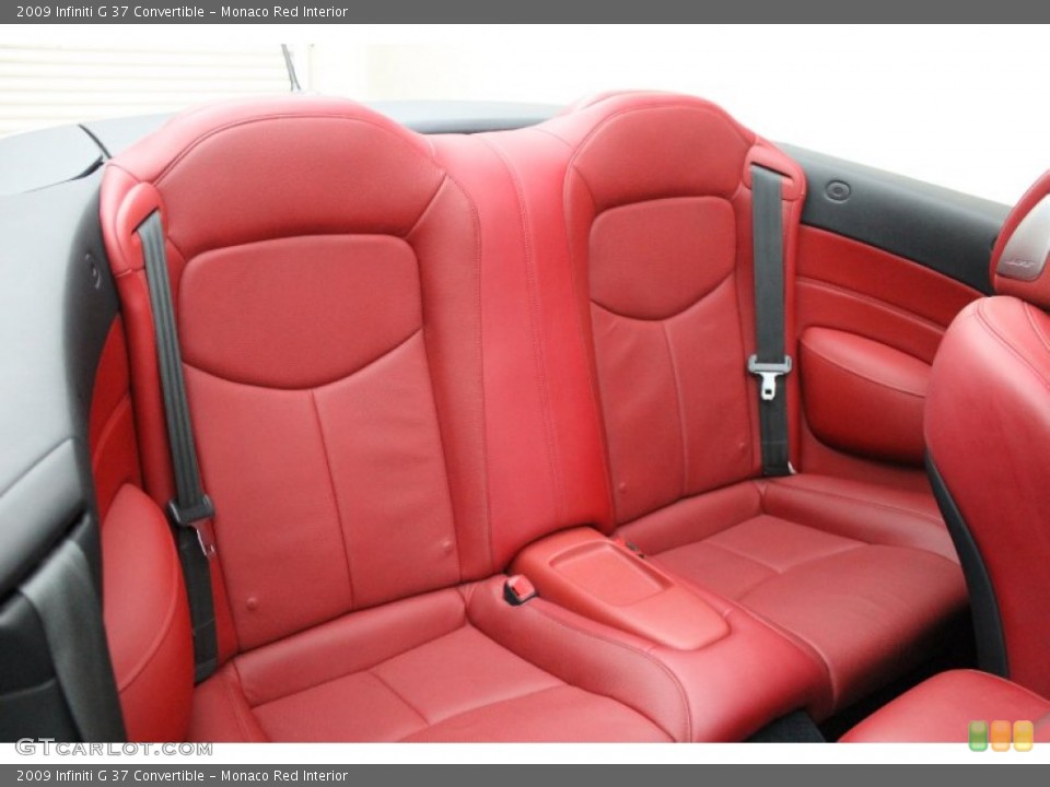 Monaco Red Interior Rear Seat for the 2009 Infiniti G 37 Convertible #77277839