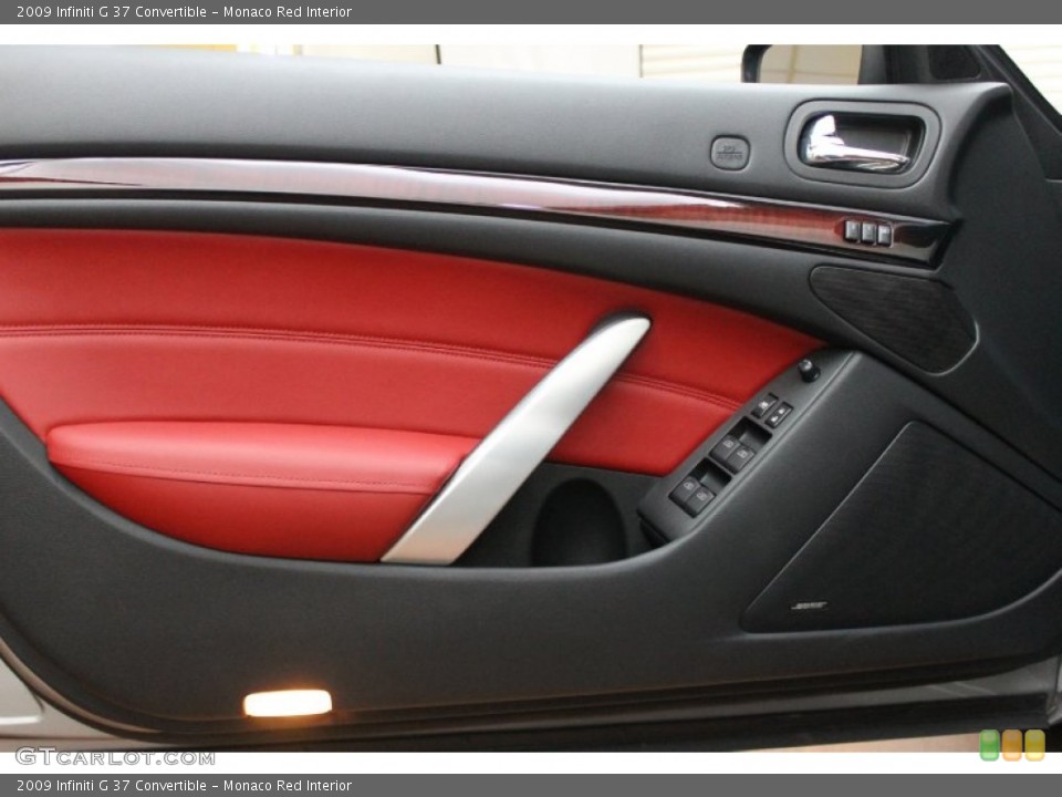 Monaco Red Interior Door Panel for the 2009 Infiniti G 37 Convertible #77277949