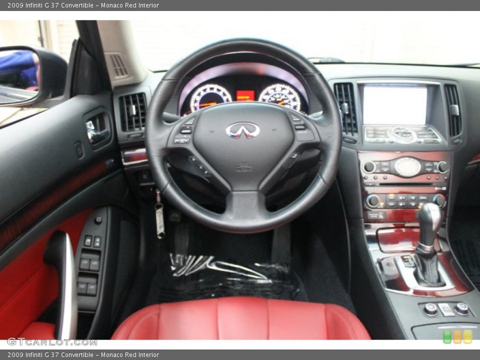 Monaco Red Interior Dashboard for the 2009 Infiniti G 37 Convertible #77278052