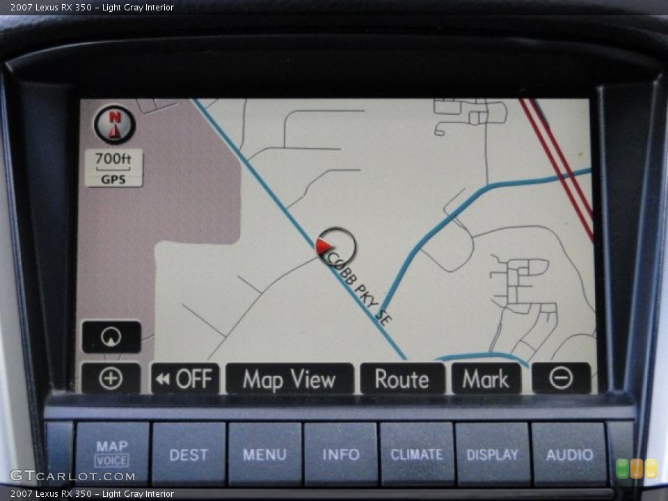 Light Gray Interior Navigation for the 2007 Lexus RX 350 #77278359