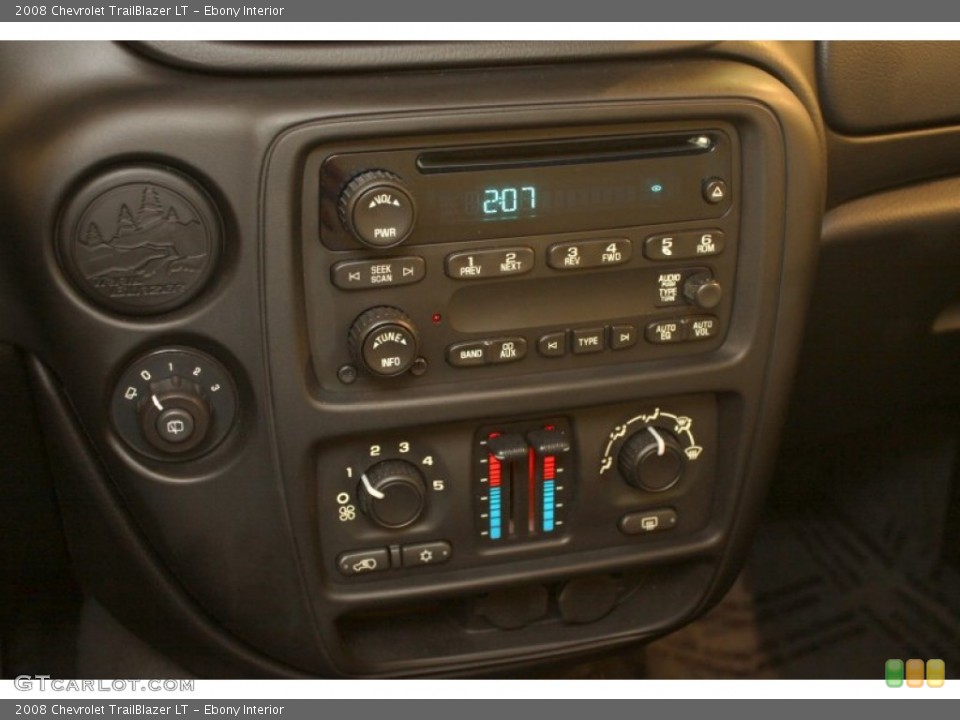 Ebony Interior Controls for the 2008 Chevrolet TrailBlazer LT #77281506