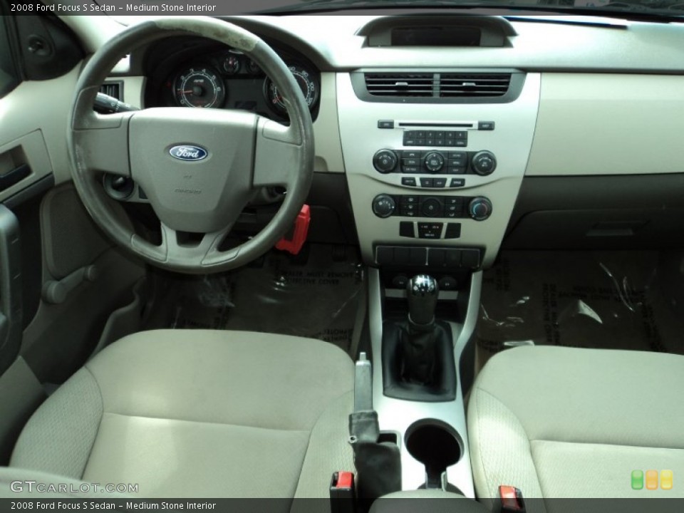 Medium Stone Interior Dashboard for the 2008 Ford Focus S Sedan #77283154