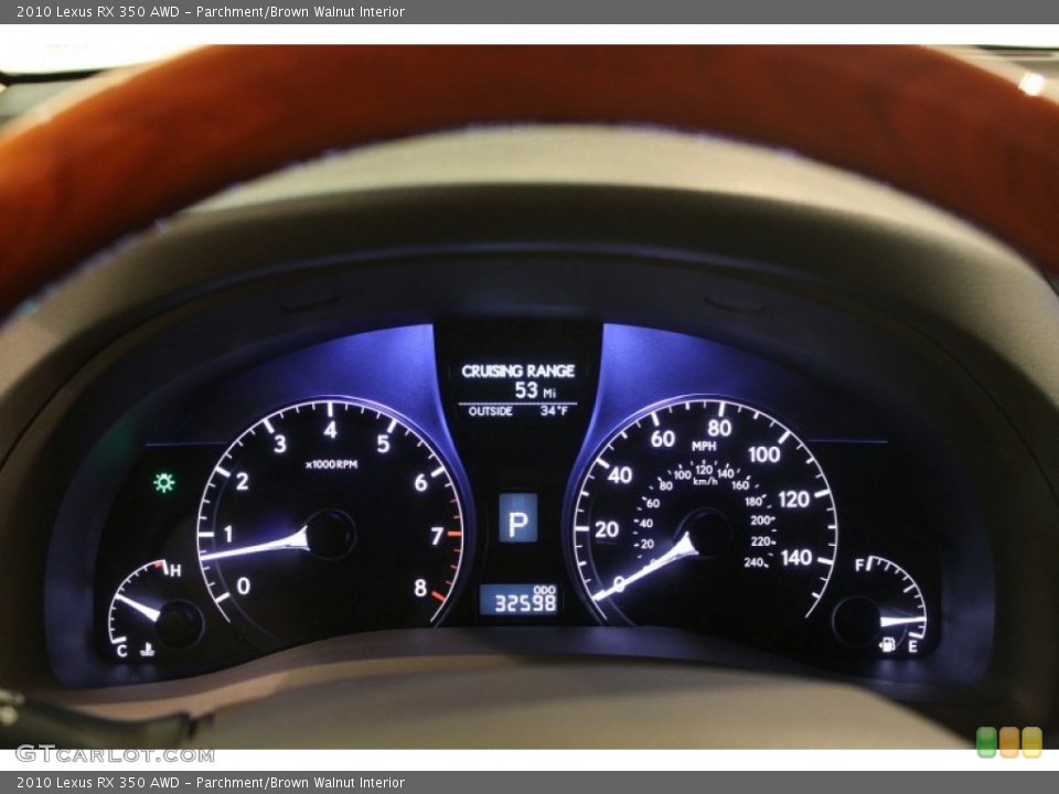 Parchment/Brown Walnut Interior Gauges for the 2010 Lexus RX 350 AWD #77283290