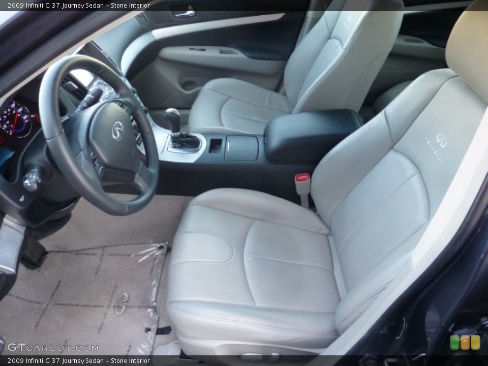 Stone Interior Front Seat for the 2009 Infiniti G 37 Journey Sedan #77283658