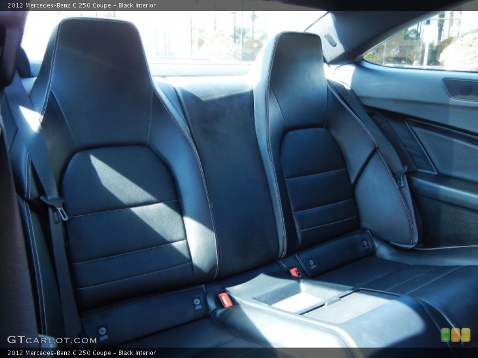 Black Interior Rear Seat for the 2012 Mercedes-Benz C 250 Coupe #77284322