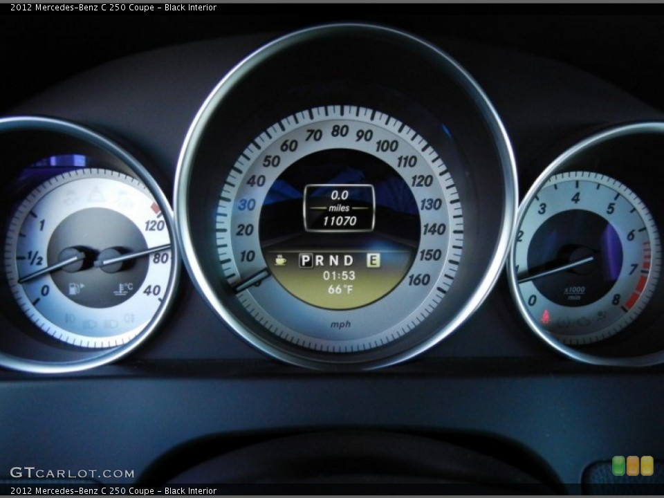 Black Interior Gauges for the 2012 Mercedes-Benz C 250 Coupe #77284416