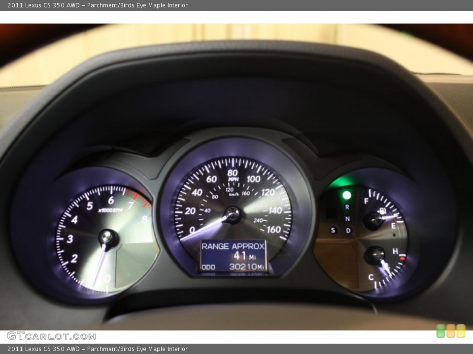 Parchment/Birds Eye Maple Interior Gauges for the 2011 Lexus GS 350 AWD #77285538