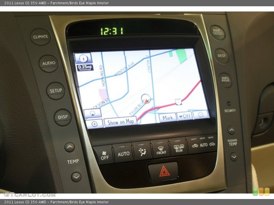 Parchment/Birds Eye Maple Interior Navigation for the 2011 Lexus GS 350 AWD #77285772