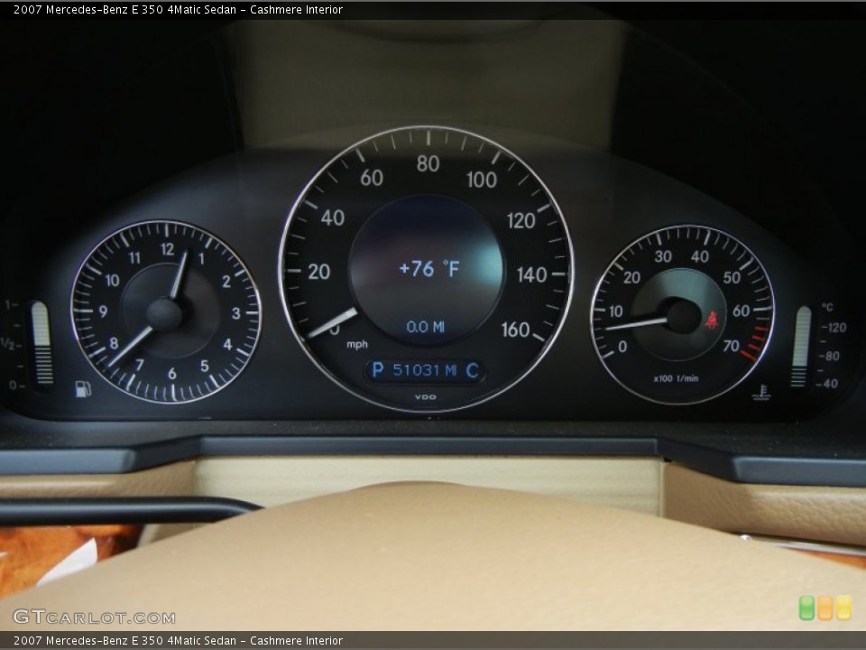 Cashmere Interior Gauges for the 2007 Mercedes-Benz E 350 4Matic Sedan #77285804