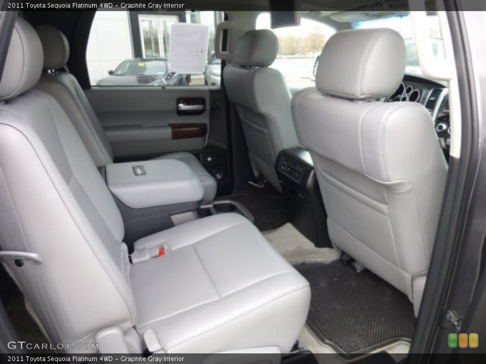 Graphite Gray Interior Rear Seat for the 2011 Toyota Sequoia Platinum 4WD #77285949