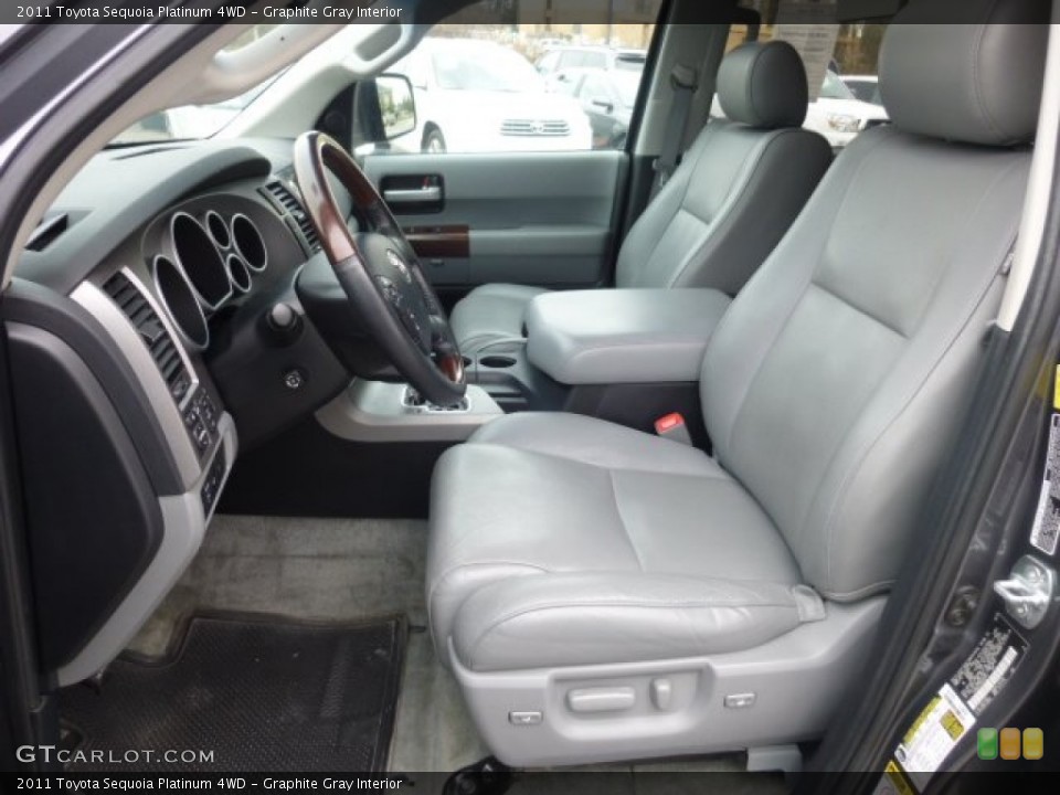 Graphite Gray Interior Front Seat for the 2011 Toyota Sequoia Platinum 4WD #77286033