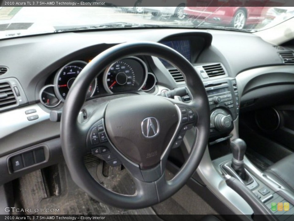 Ebony Interior Steering Wheel for the 2010 Acura TL 3.7 SH-AWD Technology #77286508