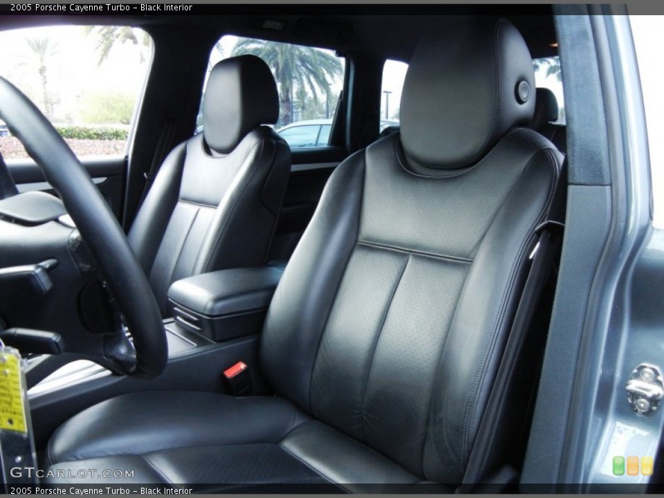 Black Interior Front Seat for the 2005 Porsche Cayenne Turbo #77287030