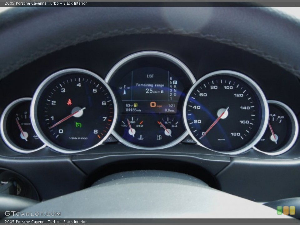 Black Interior Gauges for the 2005 Porsche Cayenne Turbo #77287287