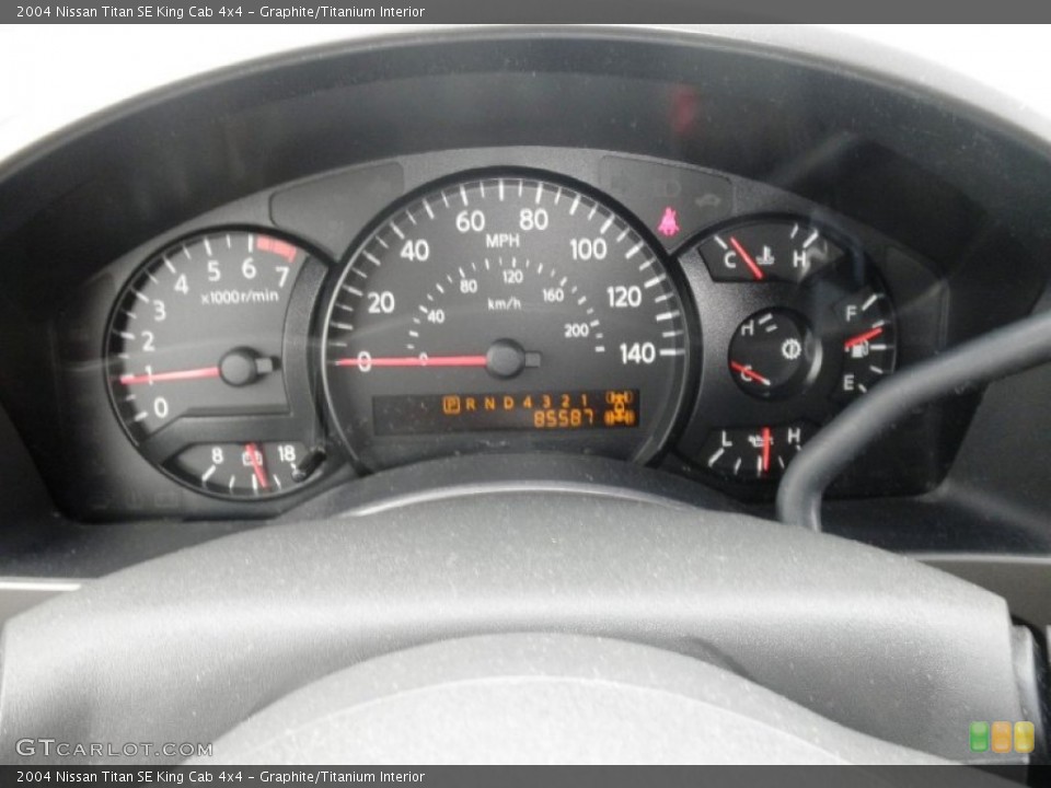 Graphite/Titanium Interior Gauges for the 2004 Nissan Titan SE King Cab 4x4 #77287899