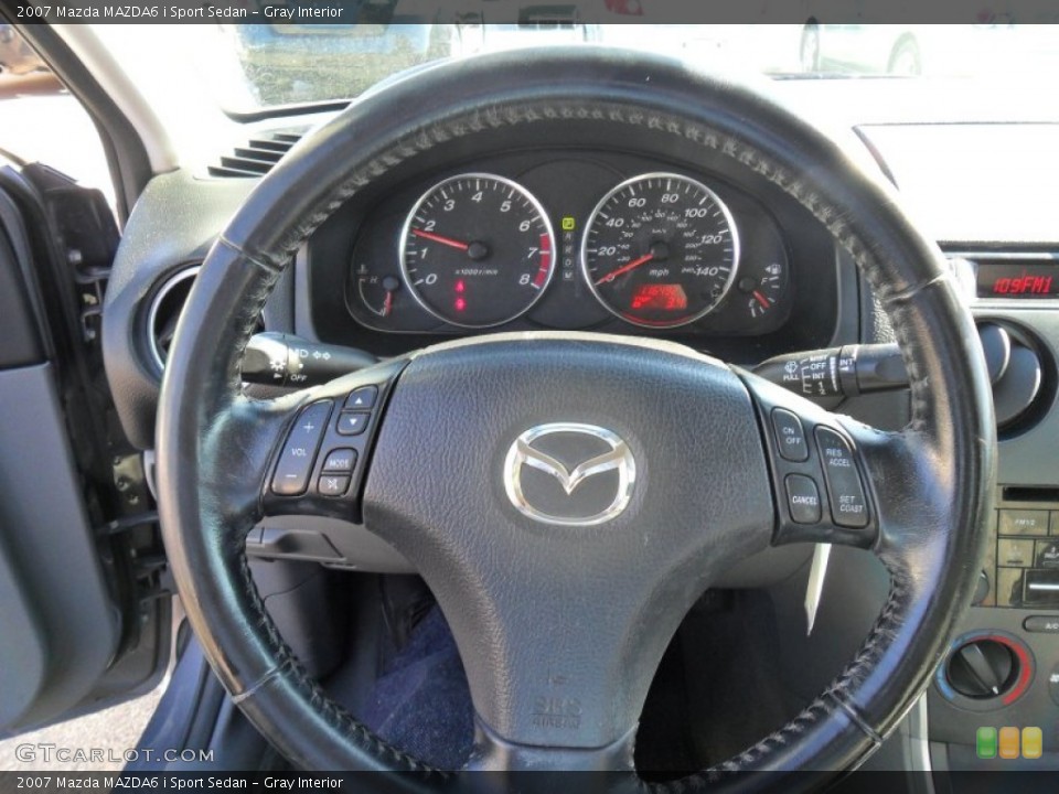 Gray Interior Steering Wheel for the 2007 Mazda MAZDA6 i Sport Sedan #77287986