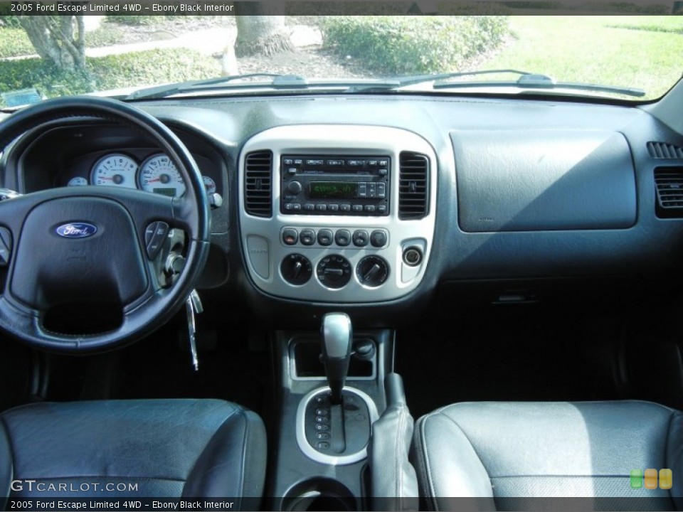 Ebony Black Interior Dashboard for the 2005 Ford Escape Limited 4WD #77288007
