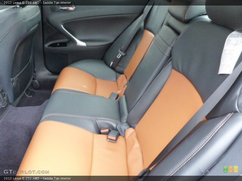 Saddle Tan Interior Rear Seat for the 2013 Lexus IS 250 AWD #77288304