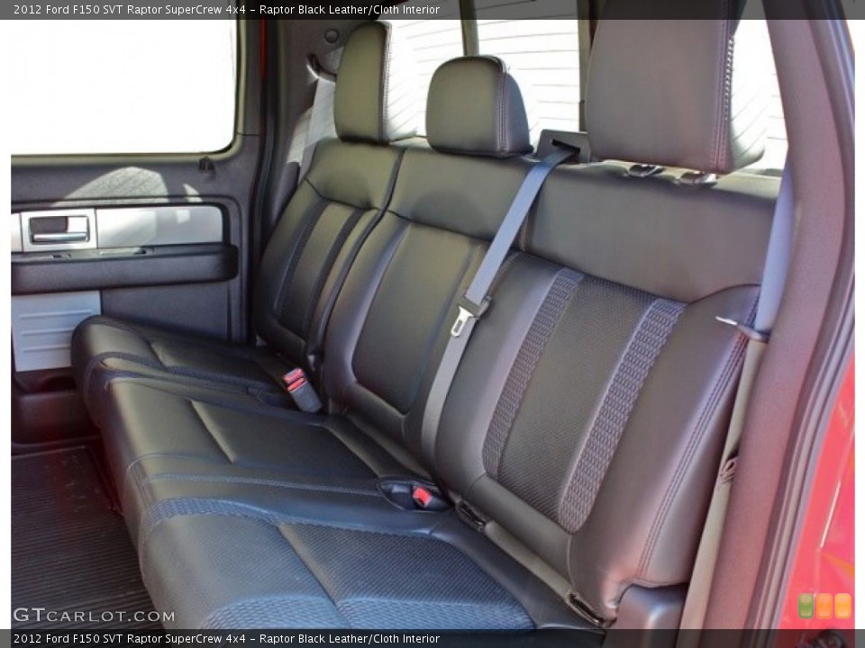 Raptor Black Leather/Cloth Interior Rear Seat for the 2012 Ford F150 SVT Raptor SuperCrew 4x4 #77289093