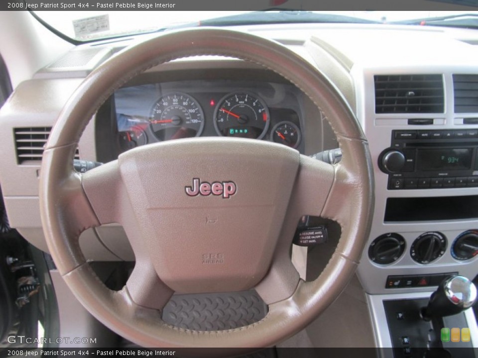 Pastel Pebble Beige Interior Steering Wheel for the 2008 Jeep Patriot Sport 4x4 #77290494