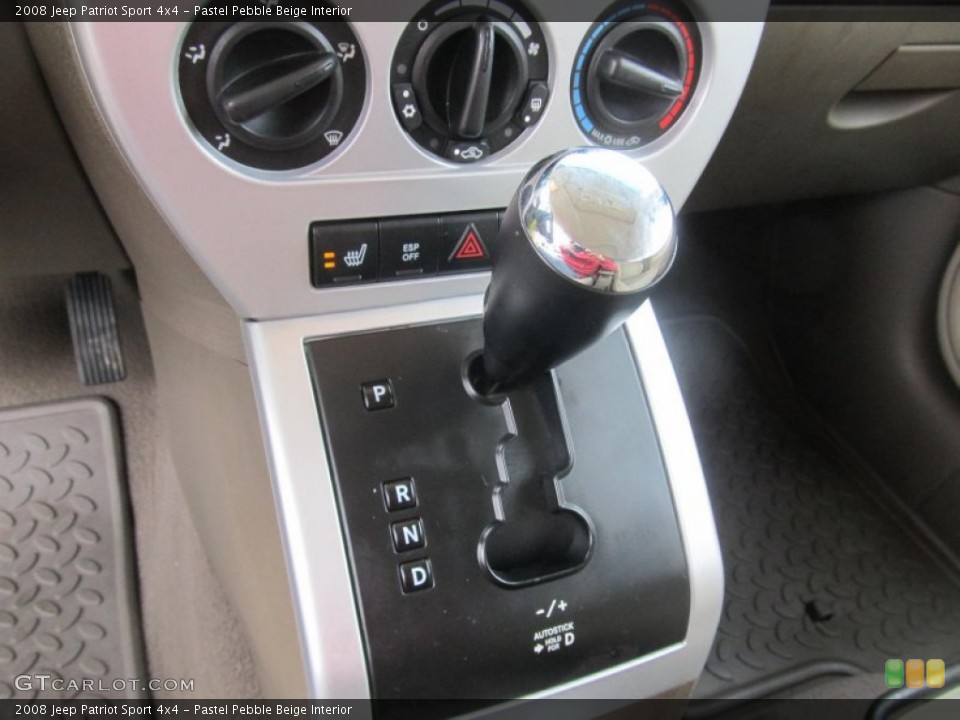 Pastel Pebble Beige Interior Transmission for the 2008 Jeep Patriot Sport 4x4 #77290542