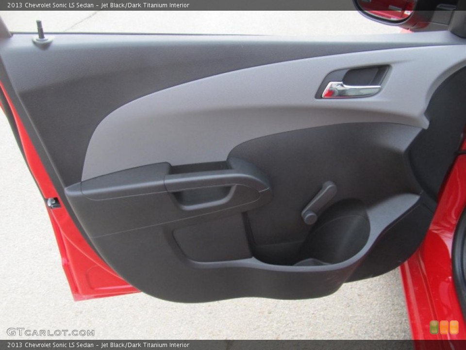 Jet Black/Dark Titanium Interior Door Panel for the 2013 Chevrolet Sonic LS Sedan #77292367