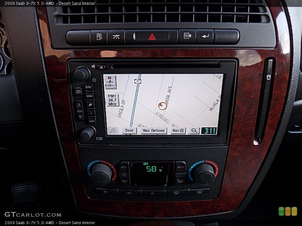 Desert Sand Interior Controls for the 2009 Saab 9-7X 5.3i AWD #77297514