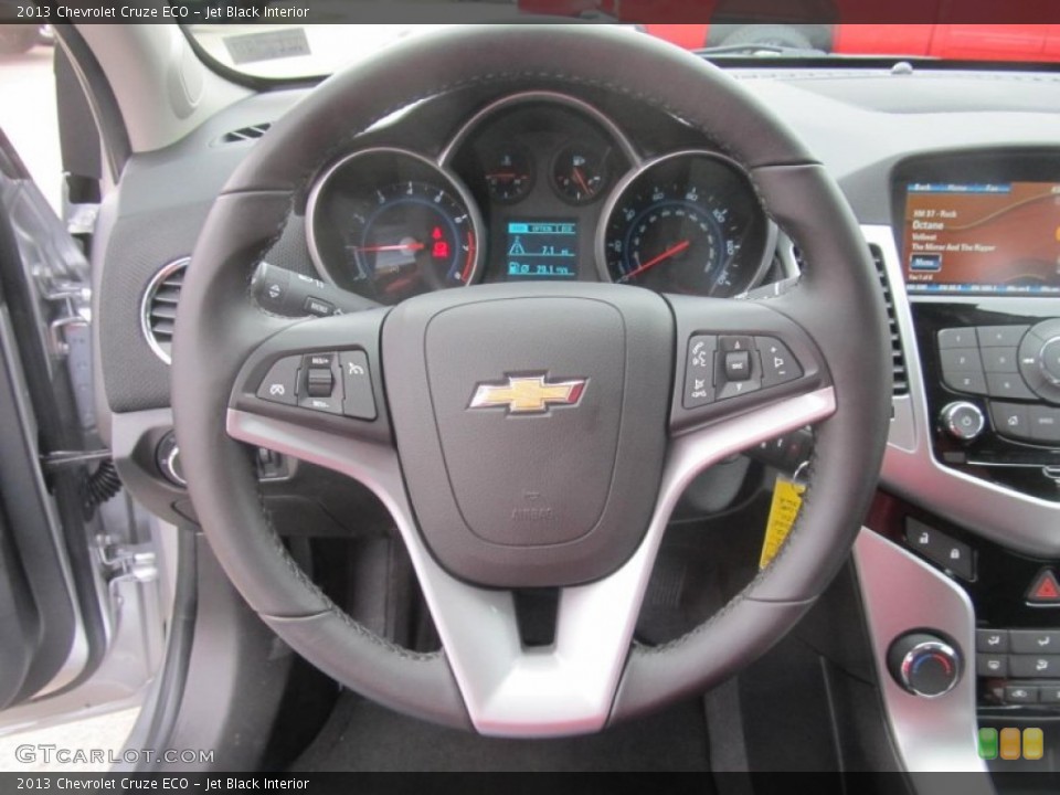 Jet Black Interior Steering Wheel for the 2013 Chevrolet Cruze ECO #77297841