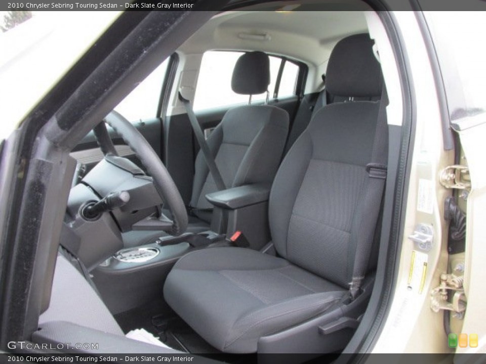 Dark Slate Gray Interior Front Seat for the 2010 Chrysler Sebring Touring Sedan #77298774
