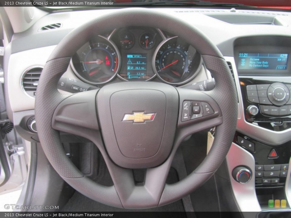 Jet Black/Medium Titanium Interior Steering Wheel for the 2013 Chevrolet Cruze LS #77299355