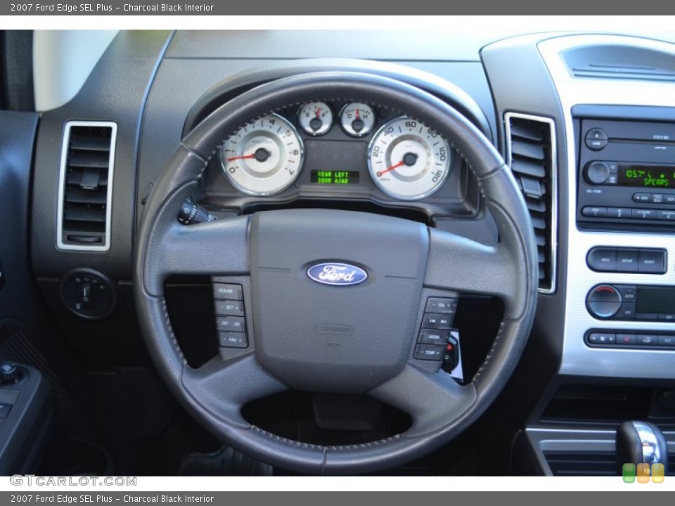 Charcoal Black Interior Steering Wheel for the 2007 Ford Edge SEL Plus #77302762