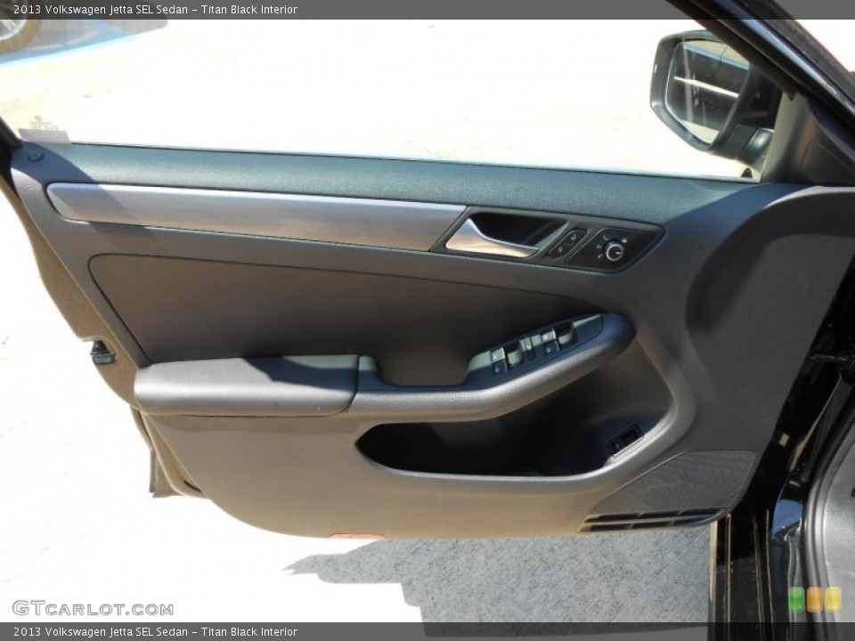 Titan Black Interior Door Panel for the 2013 Volkswagen Jetta SEL Sedan #77303323