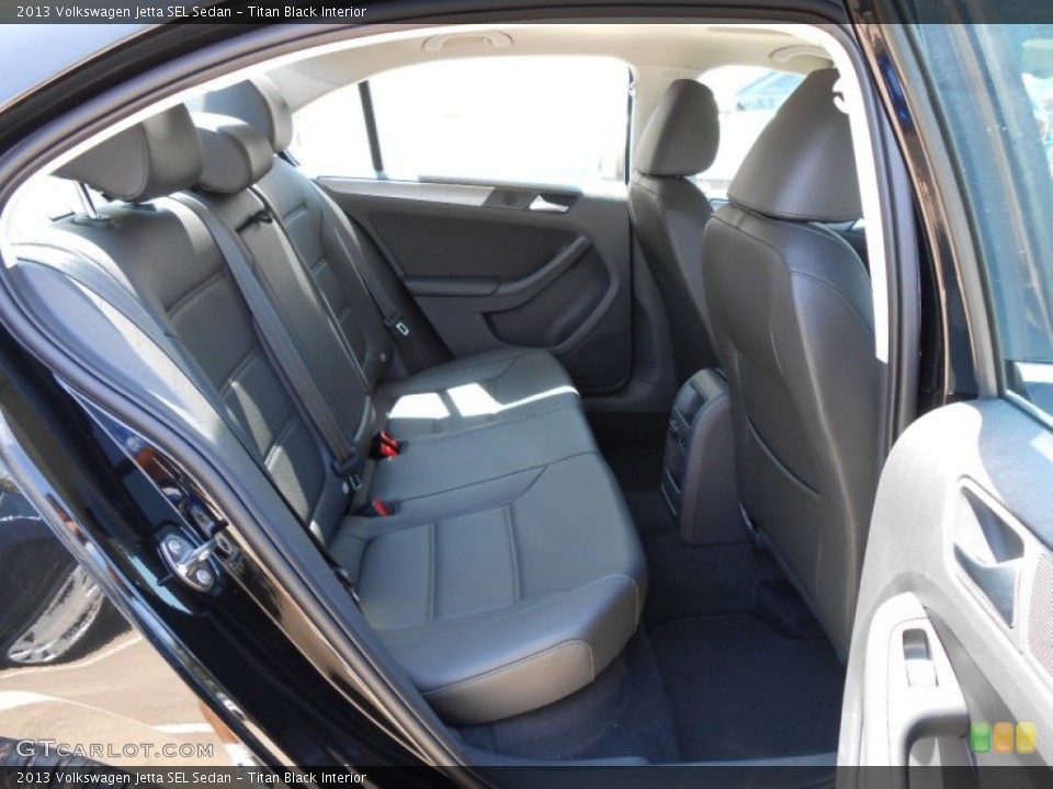 Titan Black Interior Rear Seat for the 2013 Volkswagen Jetta SEL Sedan #77303430