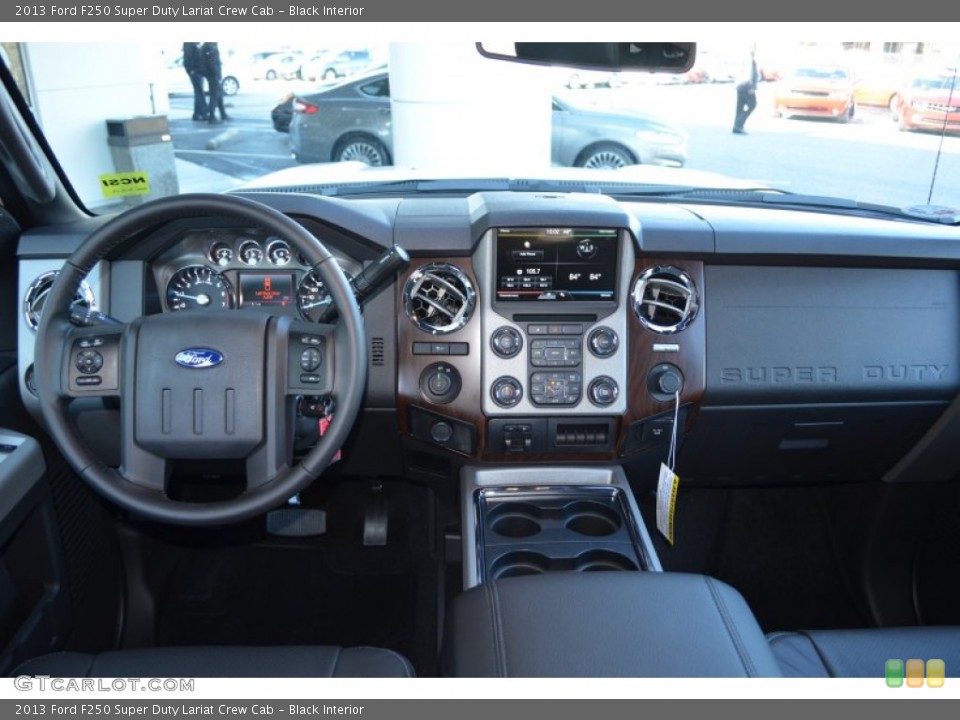 Black Interior Dashboard for the 2013 Ford F250 Super Duty Lariat Crew Cab #77303622