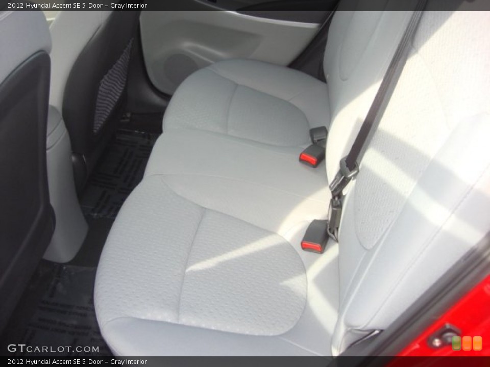 Gray Interior Rear Seat for the 2012 Hyundai Accent SE 5 Door #77303821