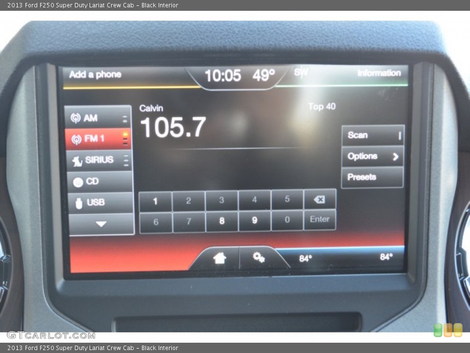 Black Interior Audio System for the 2013 Ford F250 Super Duty Lariat Crew Cab #77303829