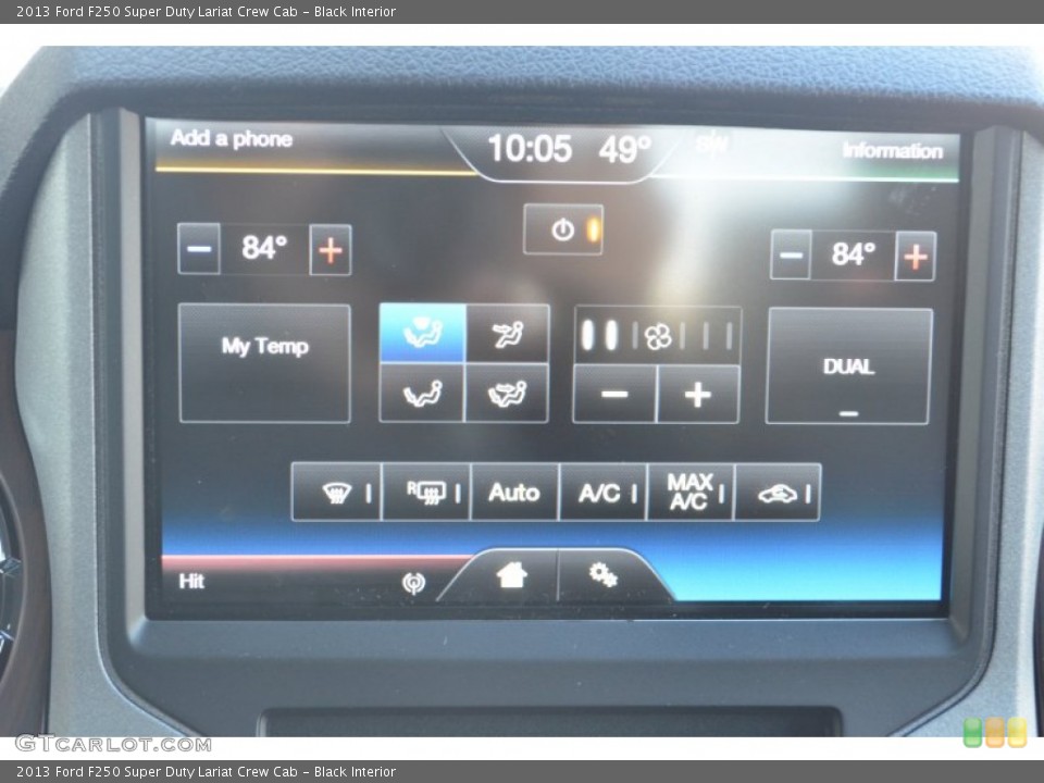 Black Interior Controls for the 2013 Ford F250 Super Duty Lariat Crew Cab #77303843
